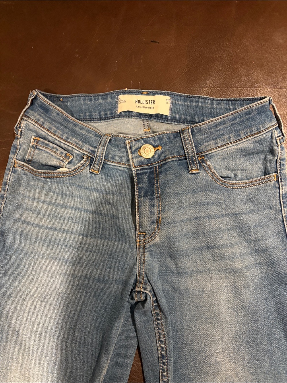Hollister Women's Light Wash Low Rise Boot Jeans